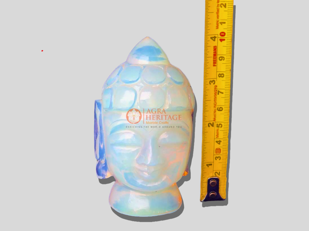 Opal Natural Stone Sign of Peace Buddha Head